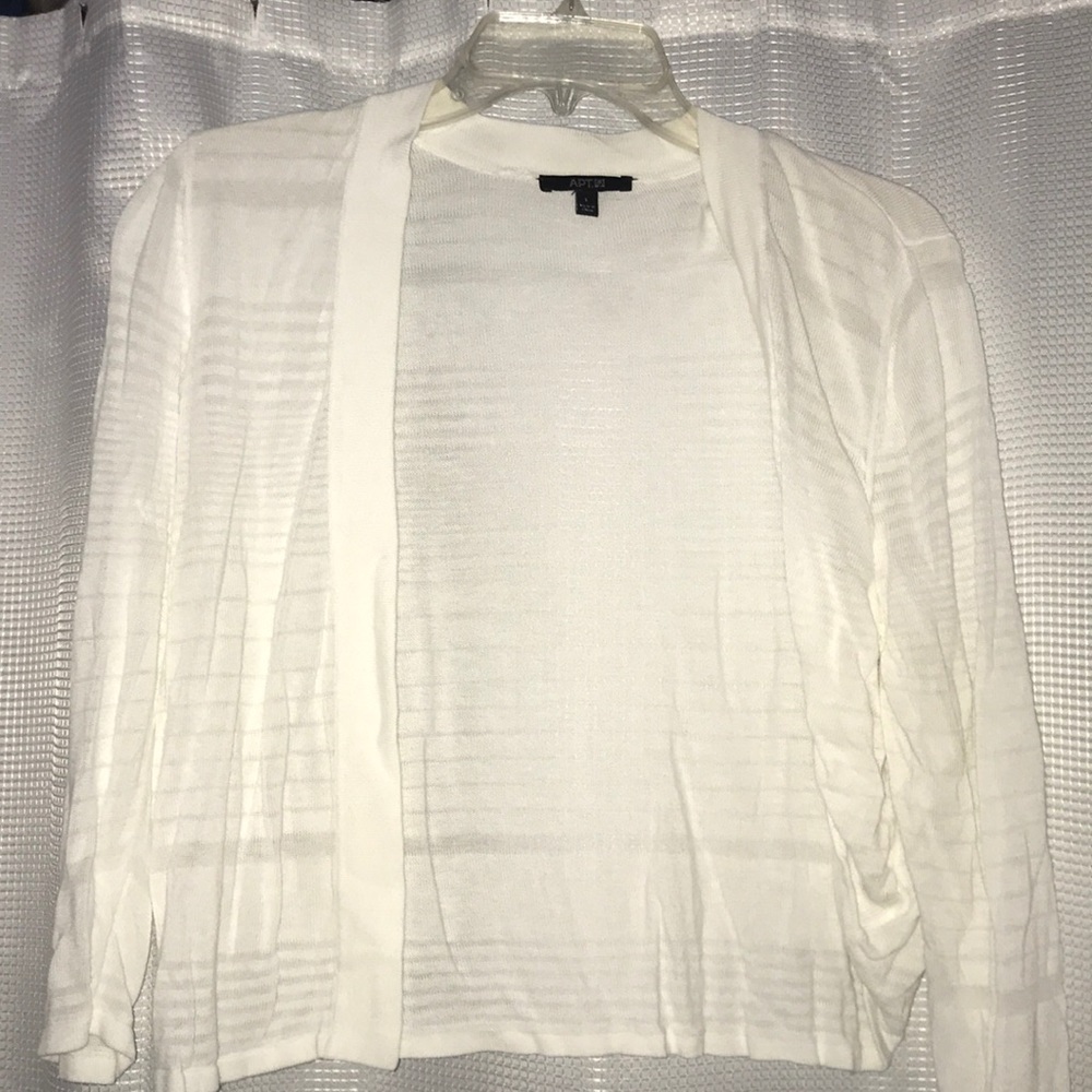 White cardigan